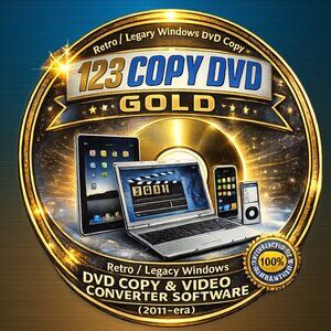123 Copy DVD Gold 2011 Retro PC CD-ROM DVD Copy/Convert Win XP/Vista/7 UPC